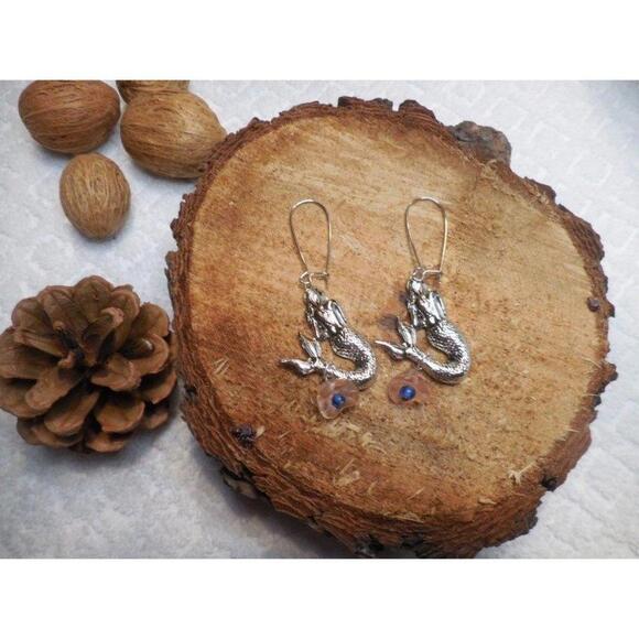 Mermaid's Song Handmade Earrings - Picture 2 of 4